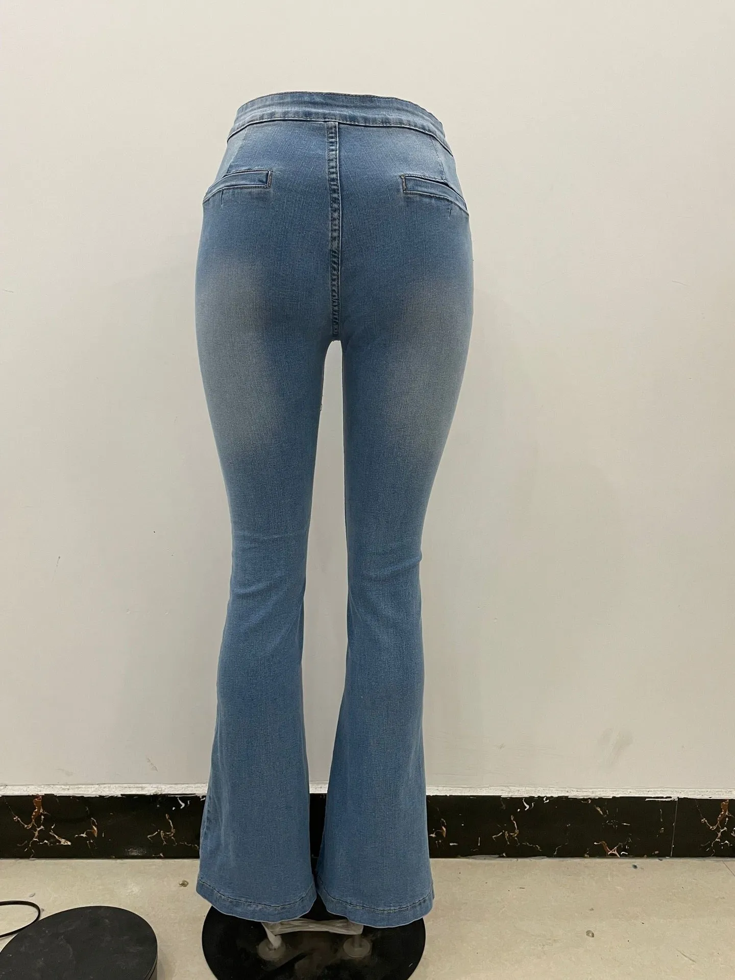 10720-MX38 latest bodycon pockets denim women's jeans pants sehe fashion