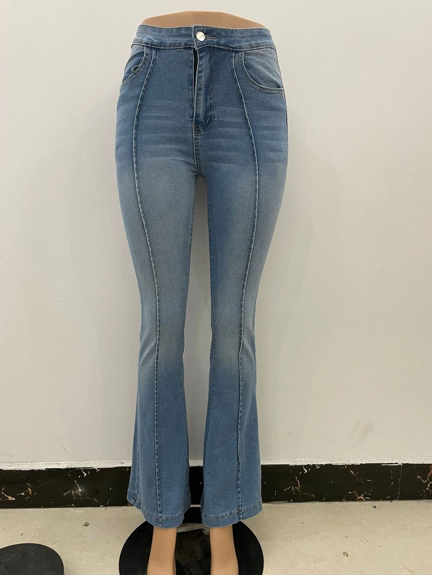 10720-MX38 latest bodycon pockets denim women's jeans pants sehe fashion