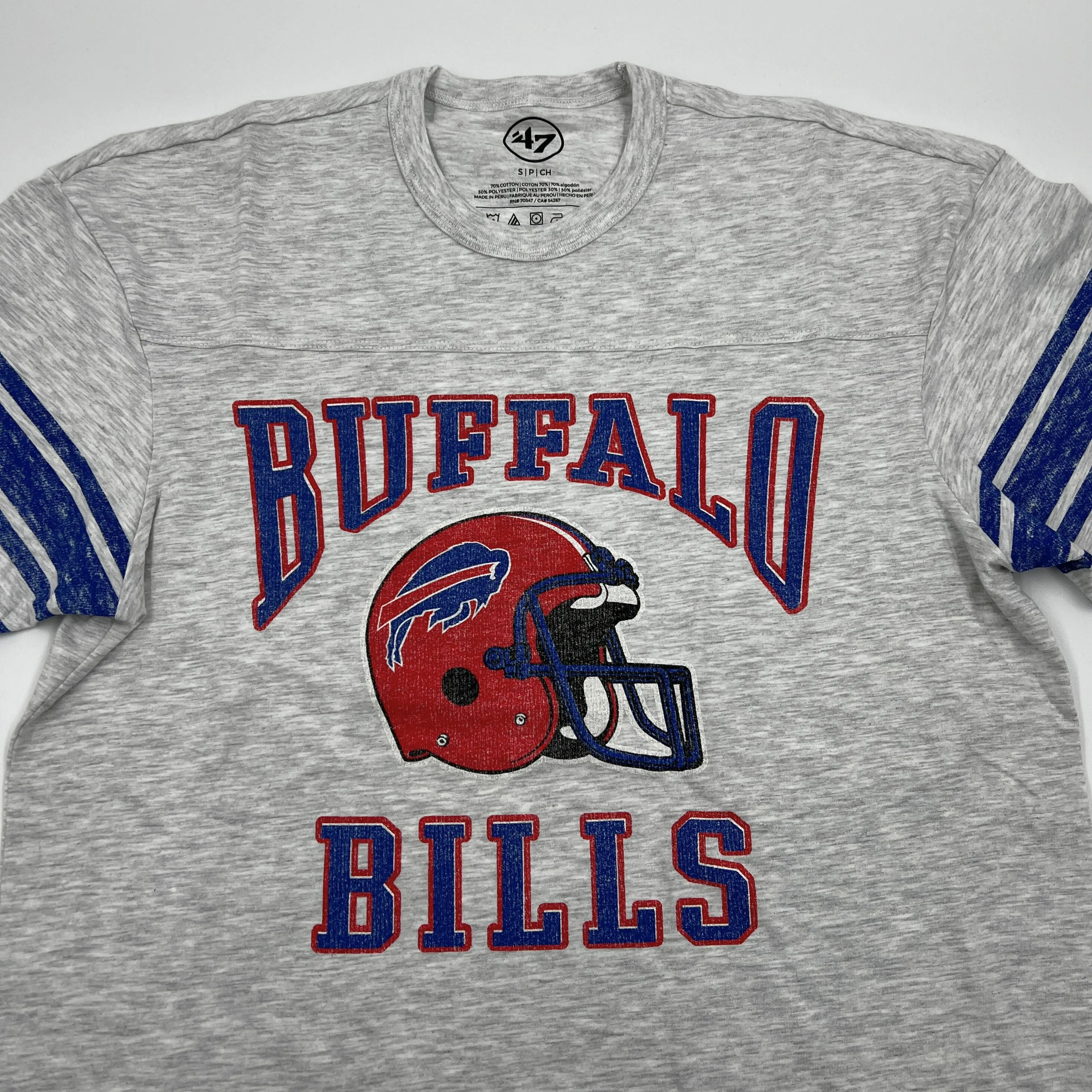 '47 Brand Buffalo Bills Gray With Red Helmet T-Shirt