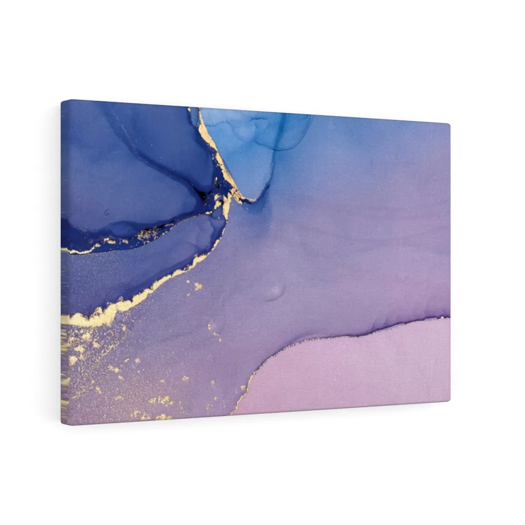 Abstract Canvas Art | Purple Blue Gold