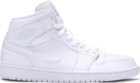 Air Jordan 1 Mid Triple White sneakers, white