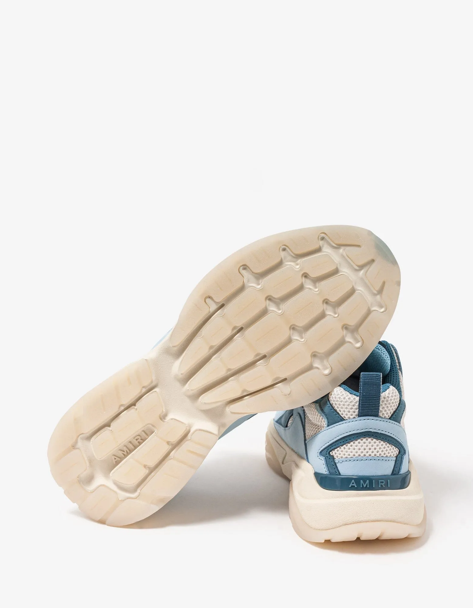 Amiri Bone Runner Blue & White Trainers