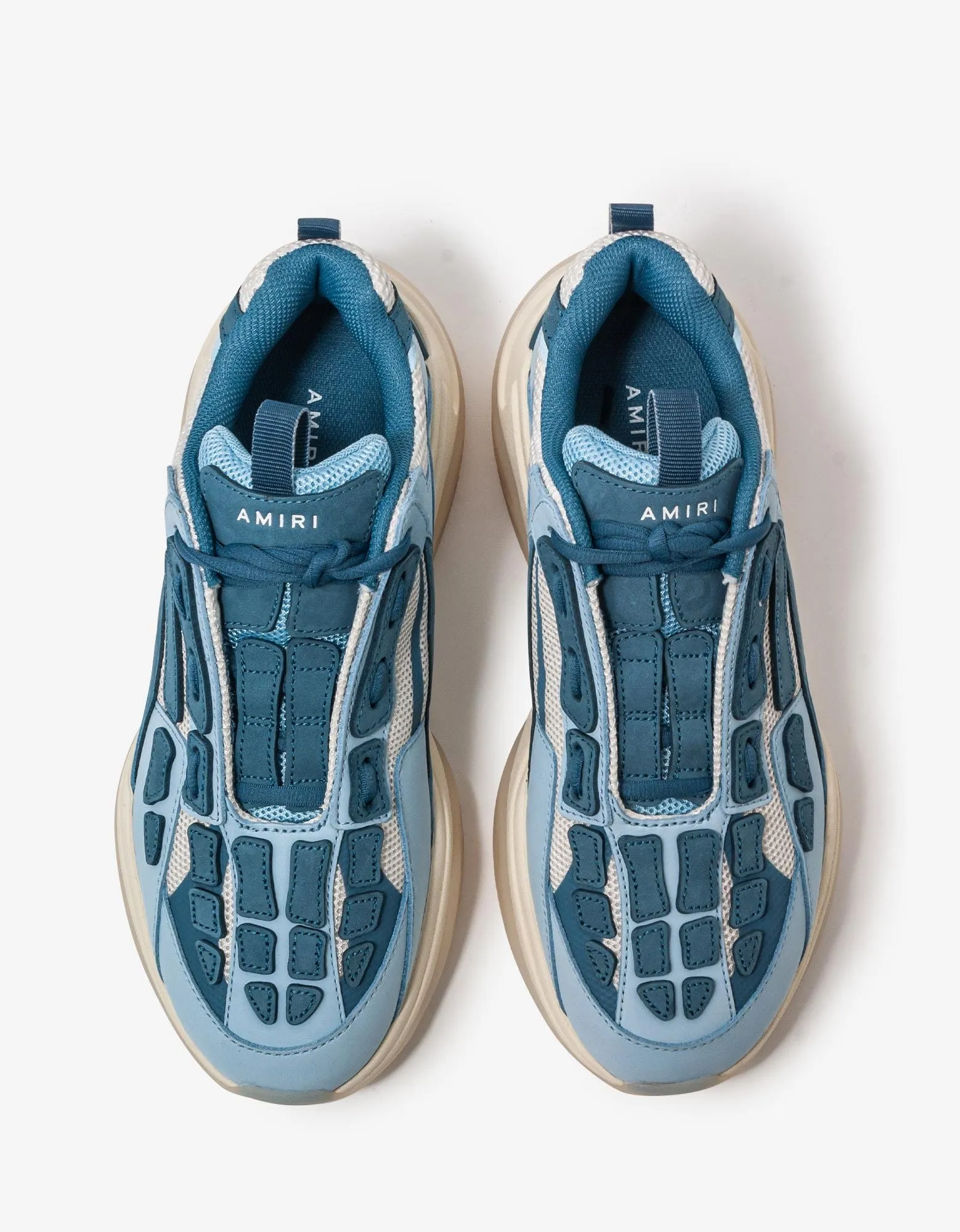 Amiri Bone Runner Blue & White Trainers