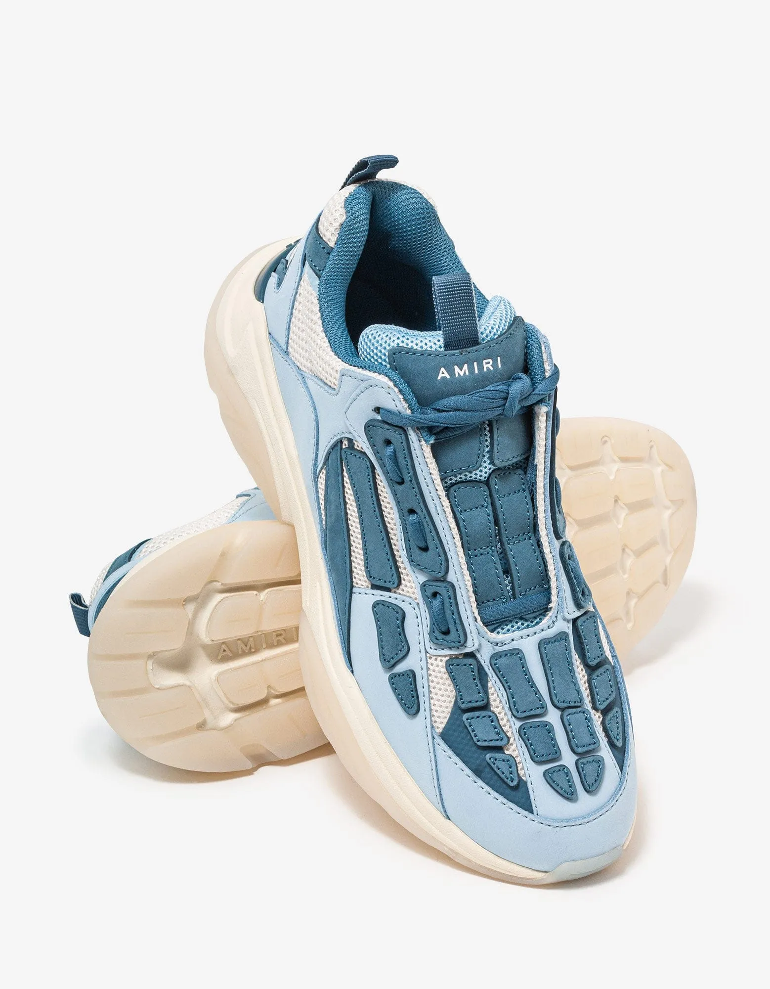 Amiri Bone Runner Blue & White Trainers