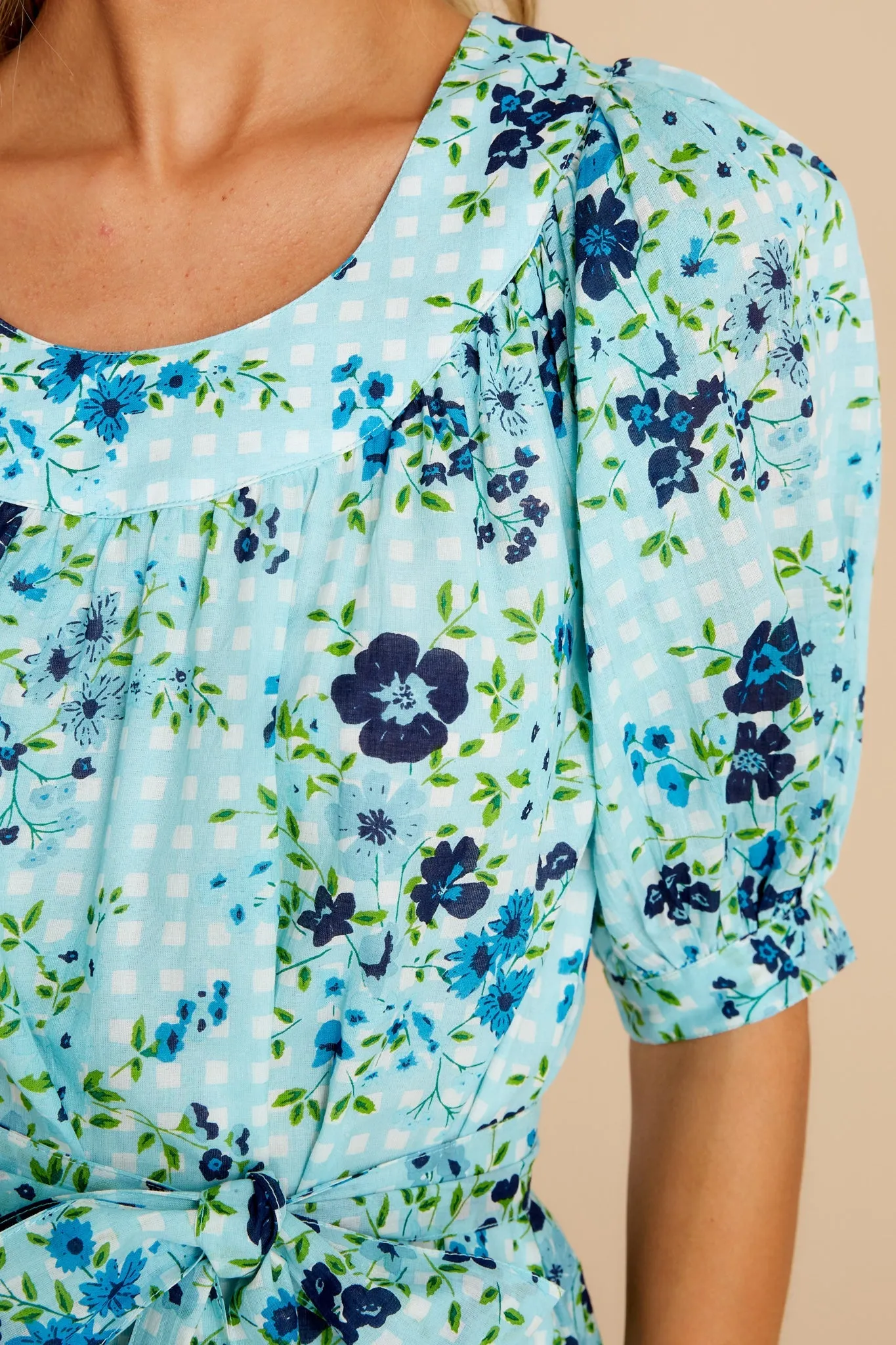 Anna English Garden Baby Blue Dress