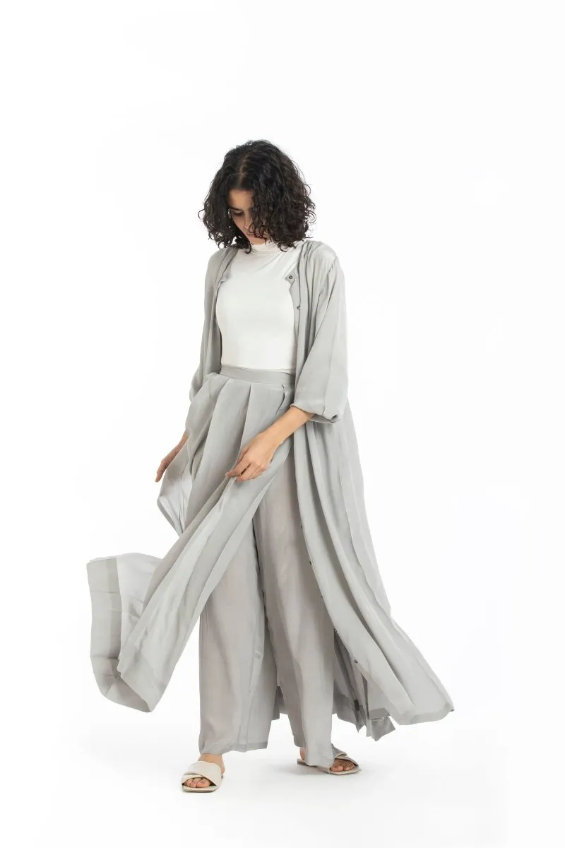 Back Yoke Jacket Co-ord- Ash grey