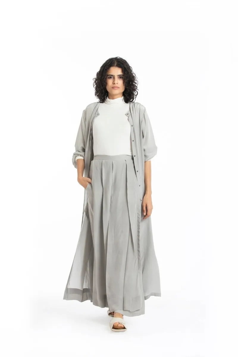 Back Yoke Jacket Co-ord- Ash grey