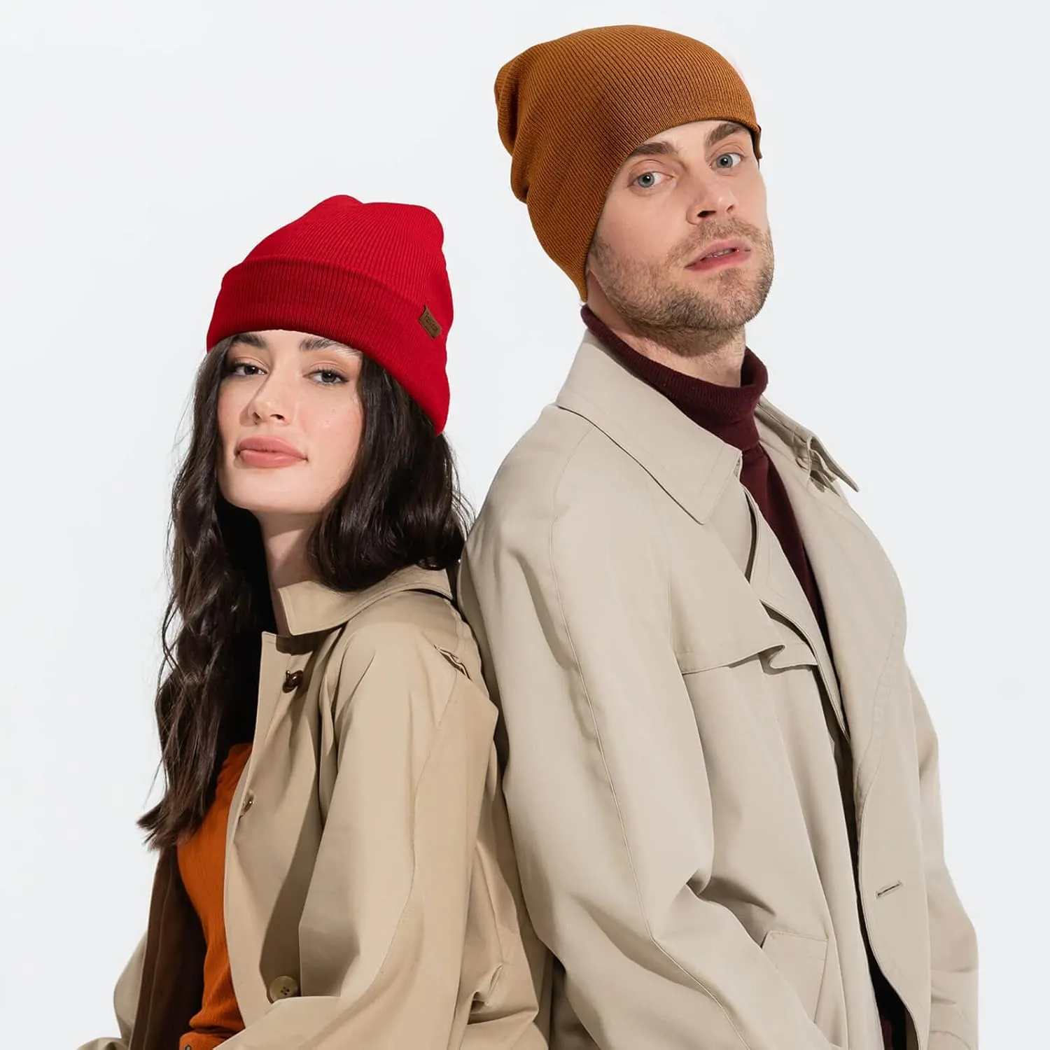 Beanie for Men Winter Thermal Cuffed Knit Hat Warm Gifts Womens Beanies