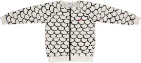 BEAU LOVES BLACK SCALES ZIP SWEATER