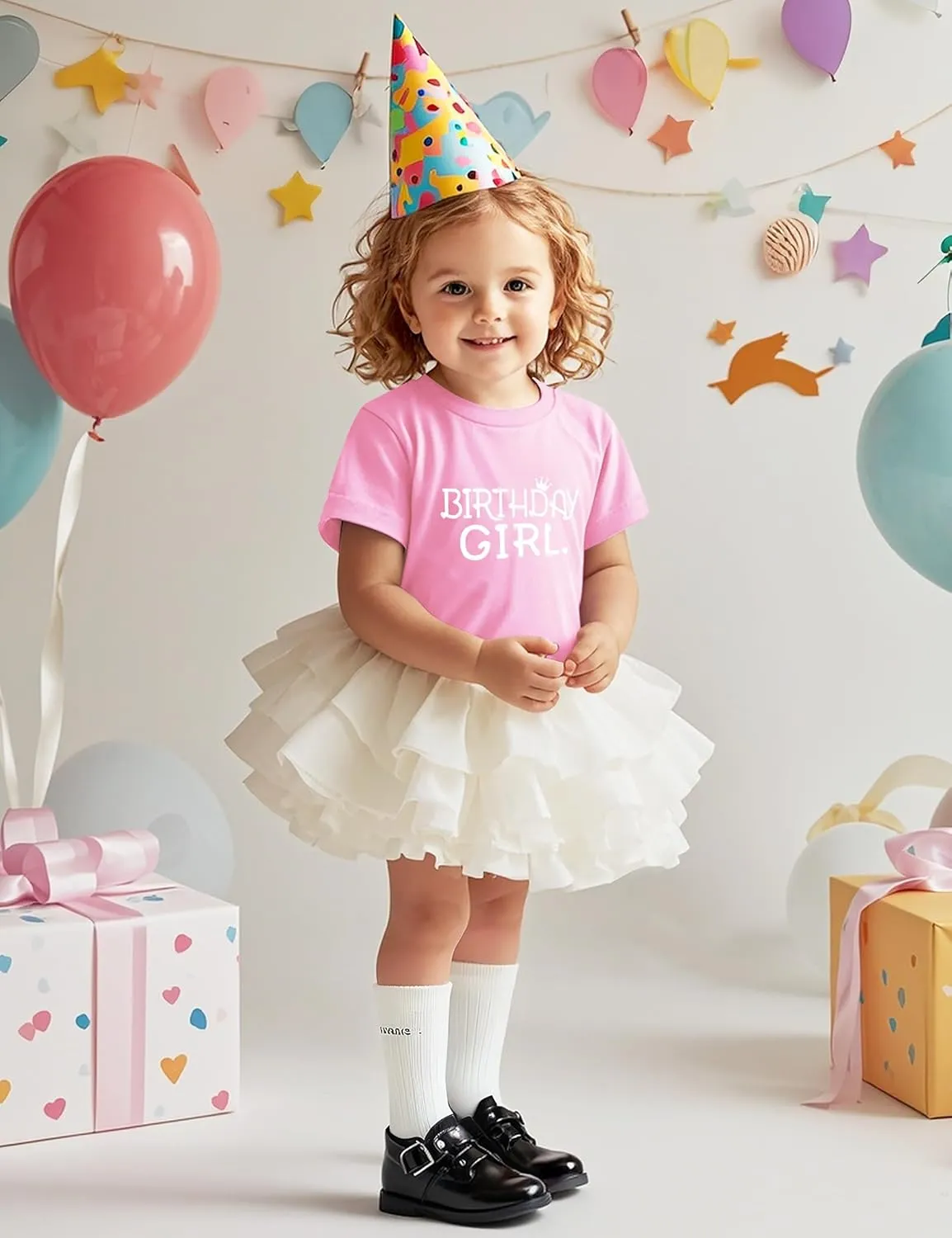Birthday Girl Shirt Toddler Baby Girls Birthday Outfit Cotton T-Shirt Size 2-10 Years