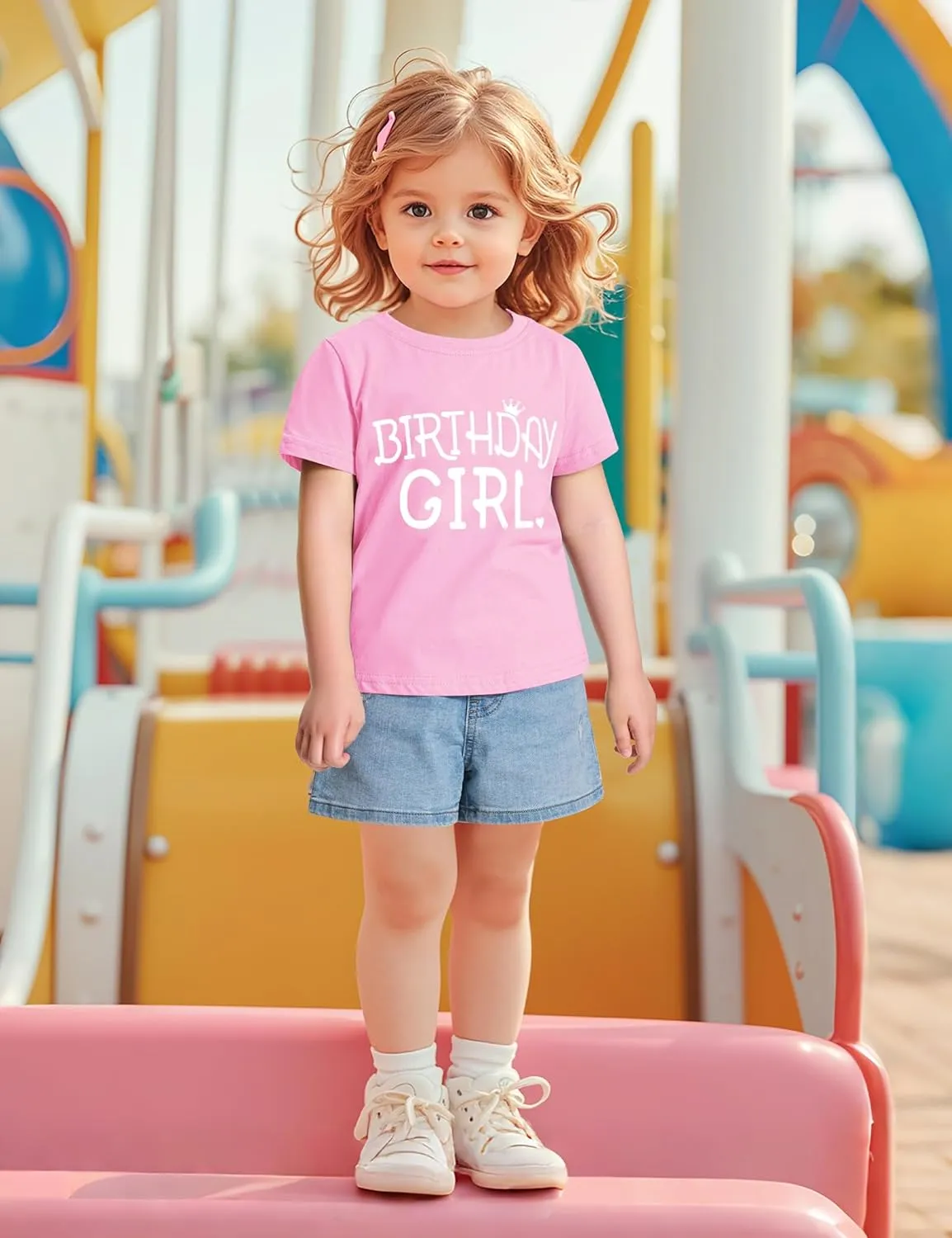 Birthday Girl Shirt Toddler Baby Girls Birthday Outfit Cotton T-Shirt Size 2-10 Years