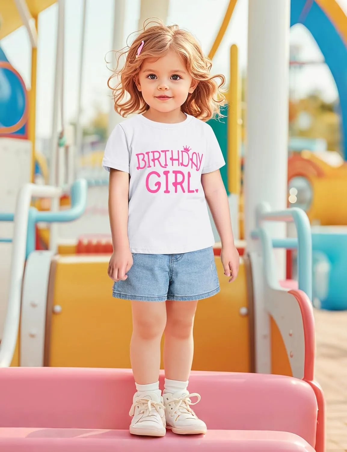Birthday Girl Shirt Toddler Baby Girls Birthday Outfit Cotton T-Shirt Size 2-10 Years