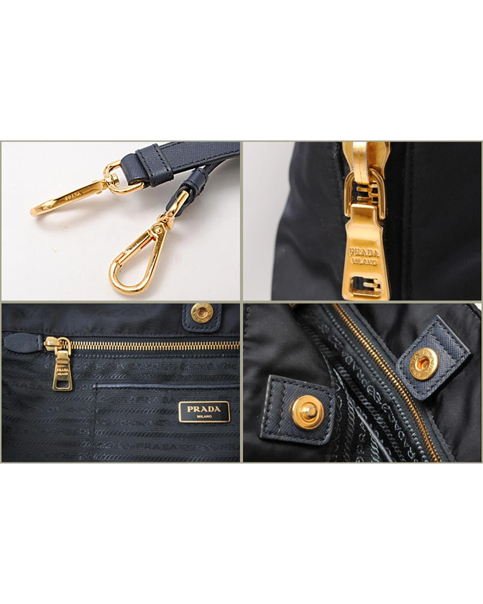 Blue Nylon Tote/Shoulder Bag with 2-Way Strap by Prada