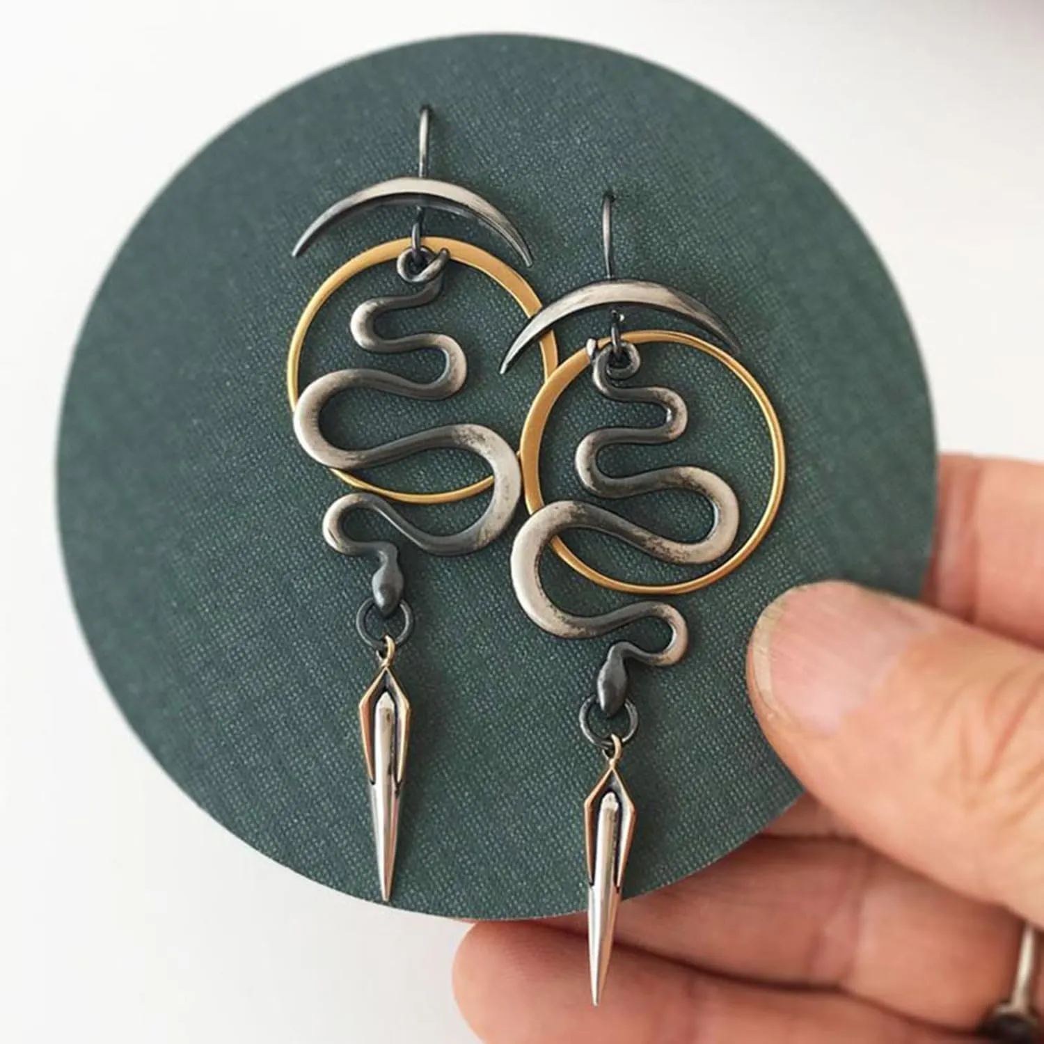 Boho Earrings, Gray Teardrop Earrings, Flower Earrings, Dangle Ethnic Earrings for Women, Handmade Bohemian Trendy Boho Vintage Jewelry