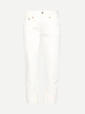 Boy Straight w/Cuff in Sutton White