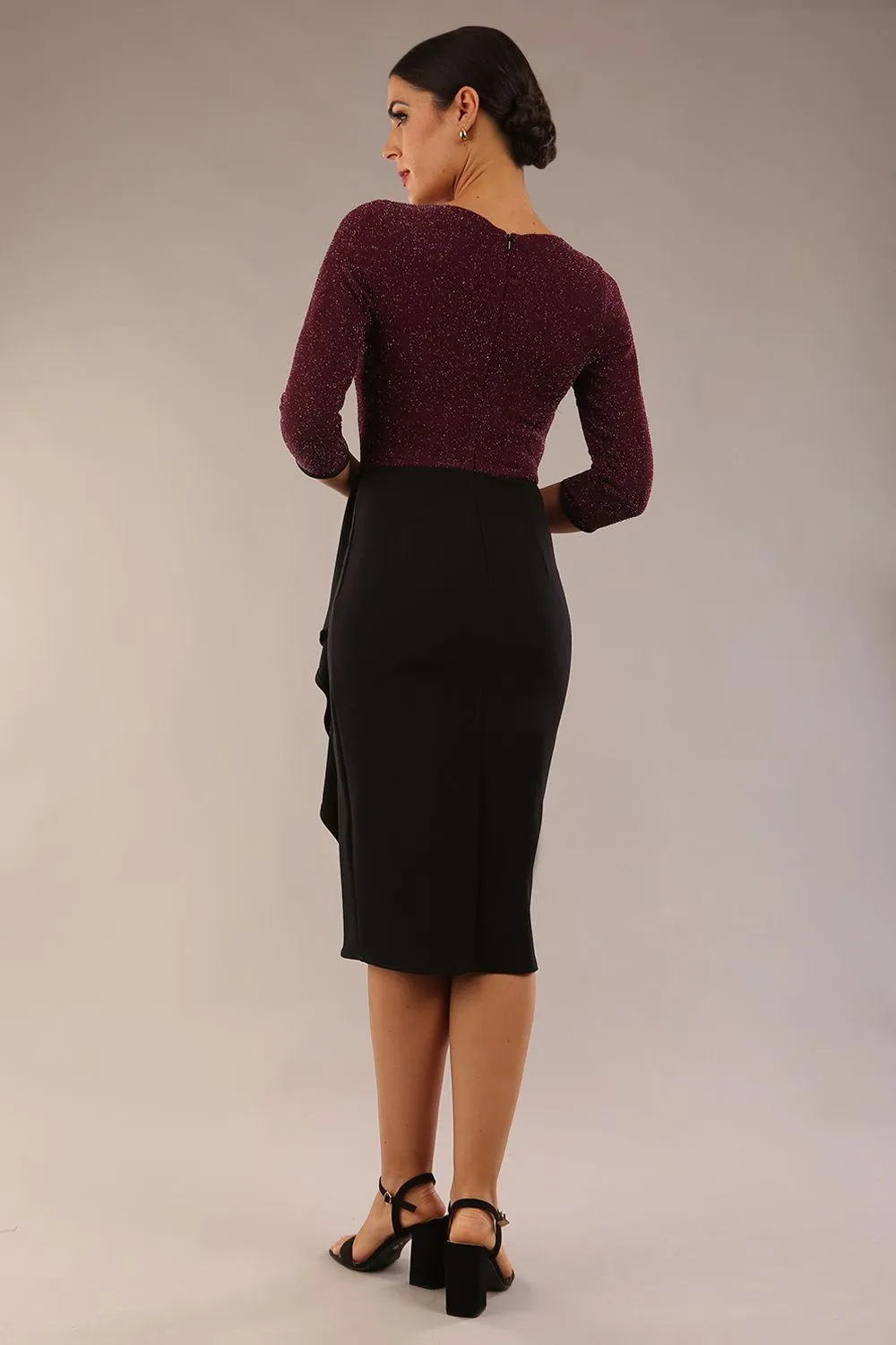 Brianna Contrast Sparkle Pencil Dress