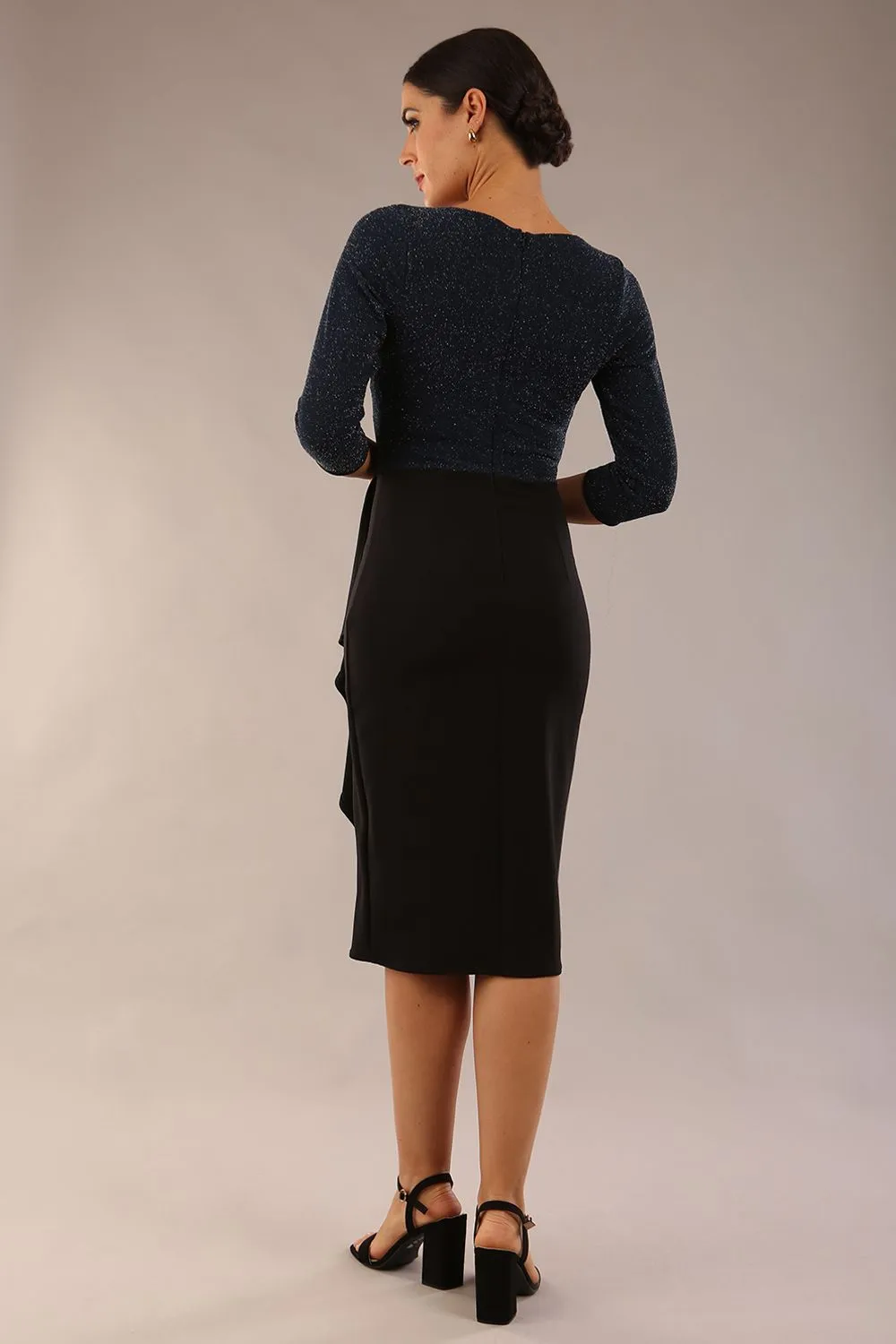 Brianna Contrast Sparkle Pencil Dress