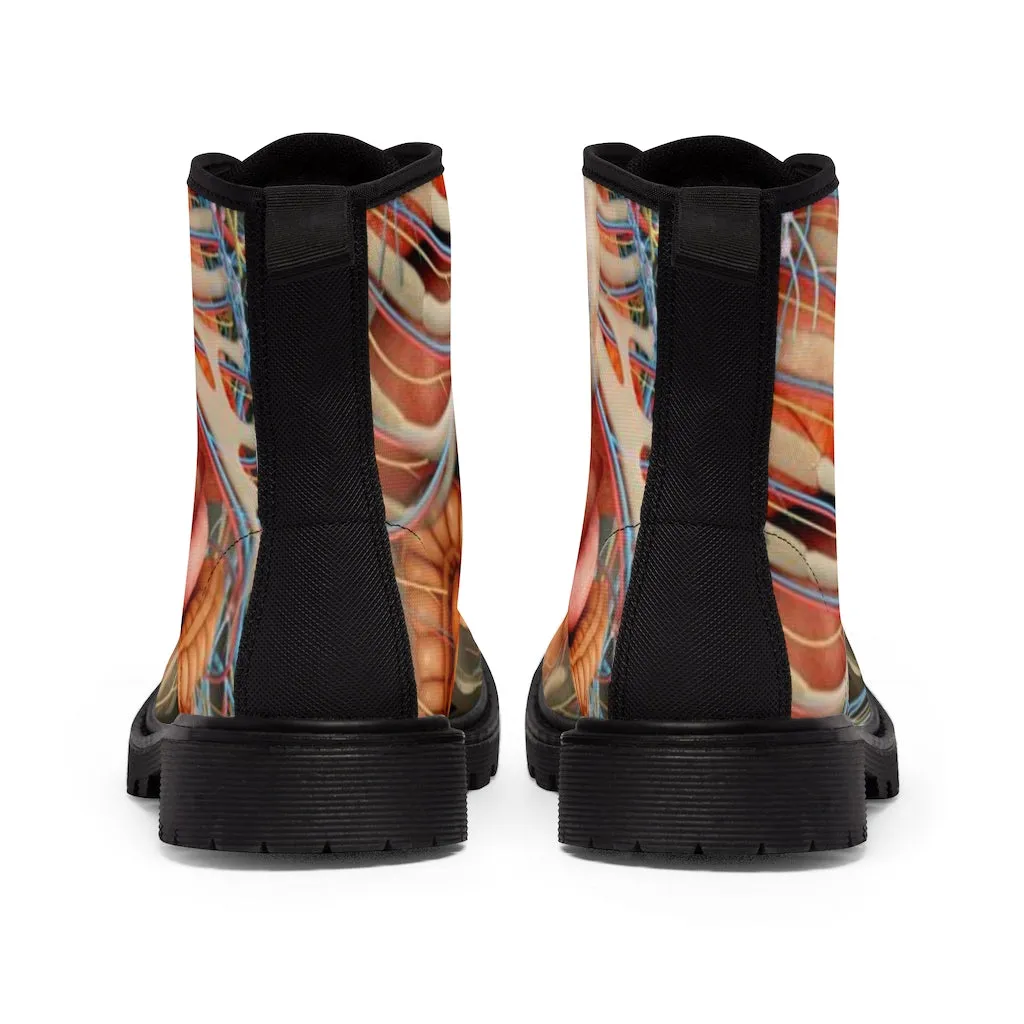 Canvas Boots AL BLUE DESIGNED ART GUTS