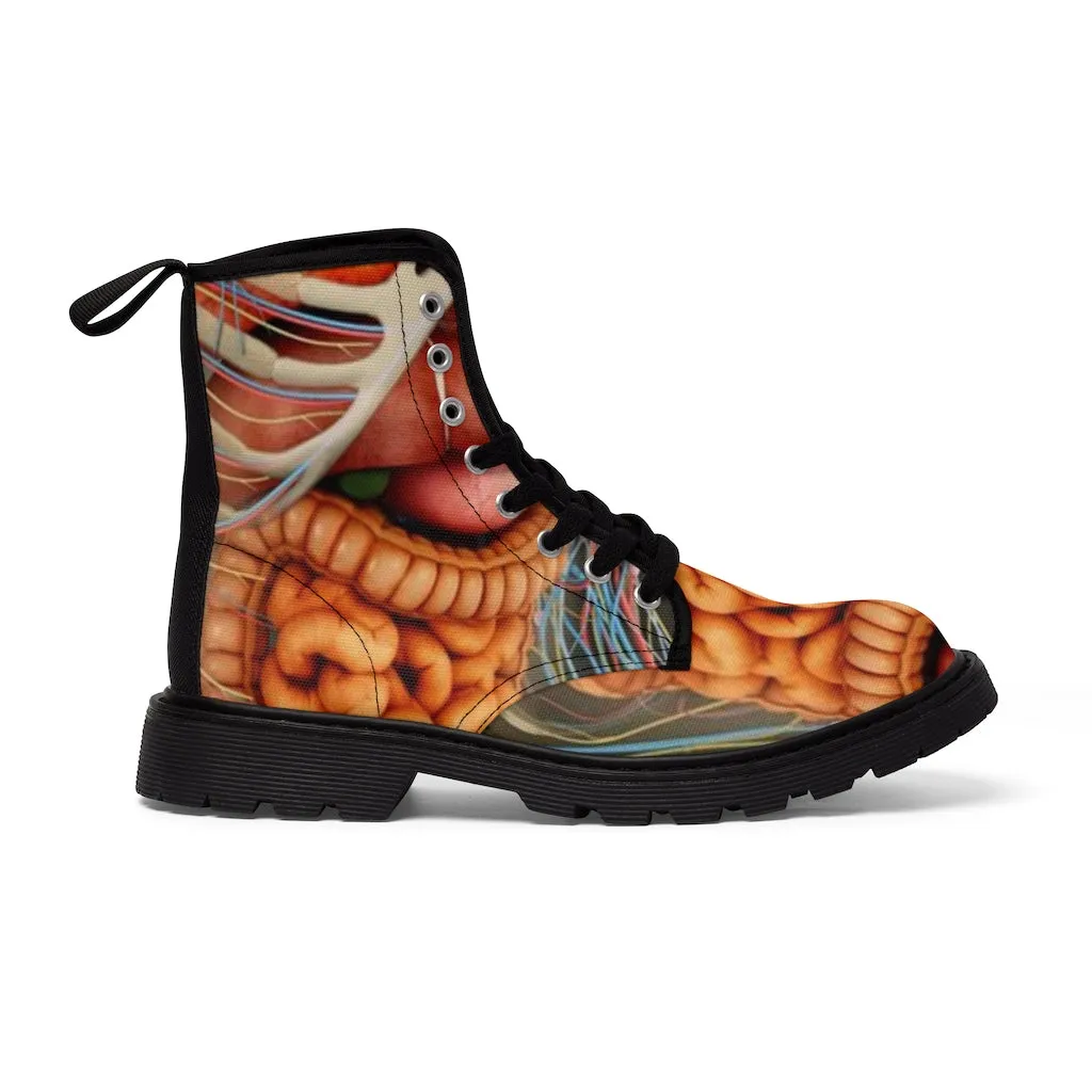 Canvas Boots AL BLUE DESIGNED ART GUTS