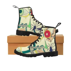 Canvas Boots AL BLUE DESIGNED ART