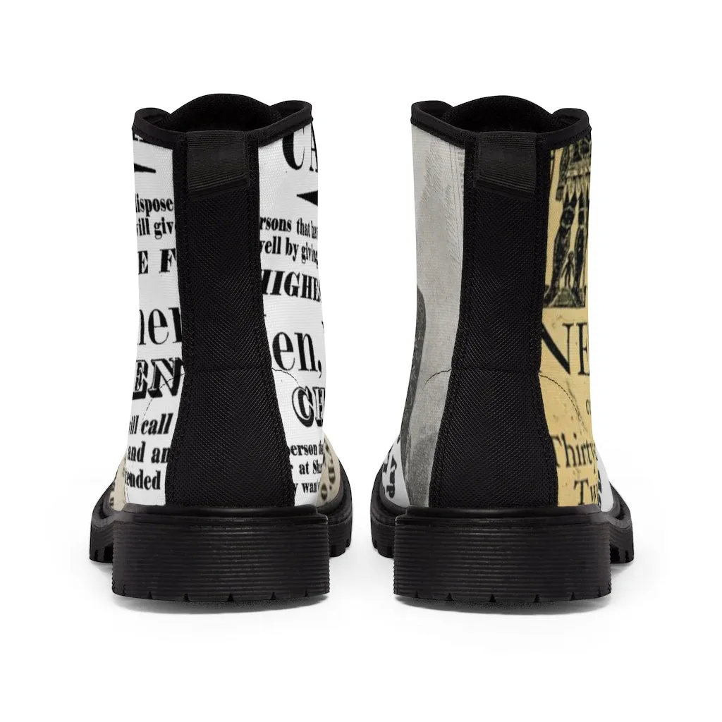Canvas Boots AL BLUE DESIGNED NEGROE