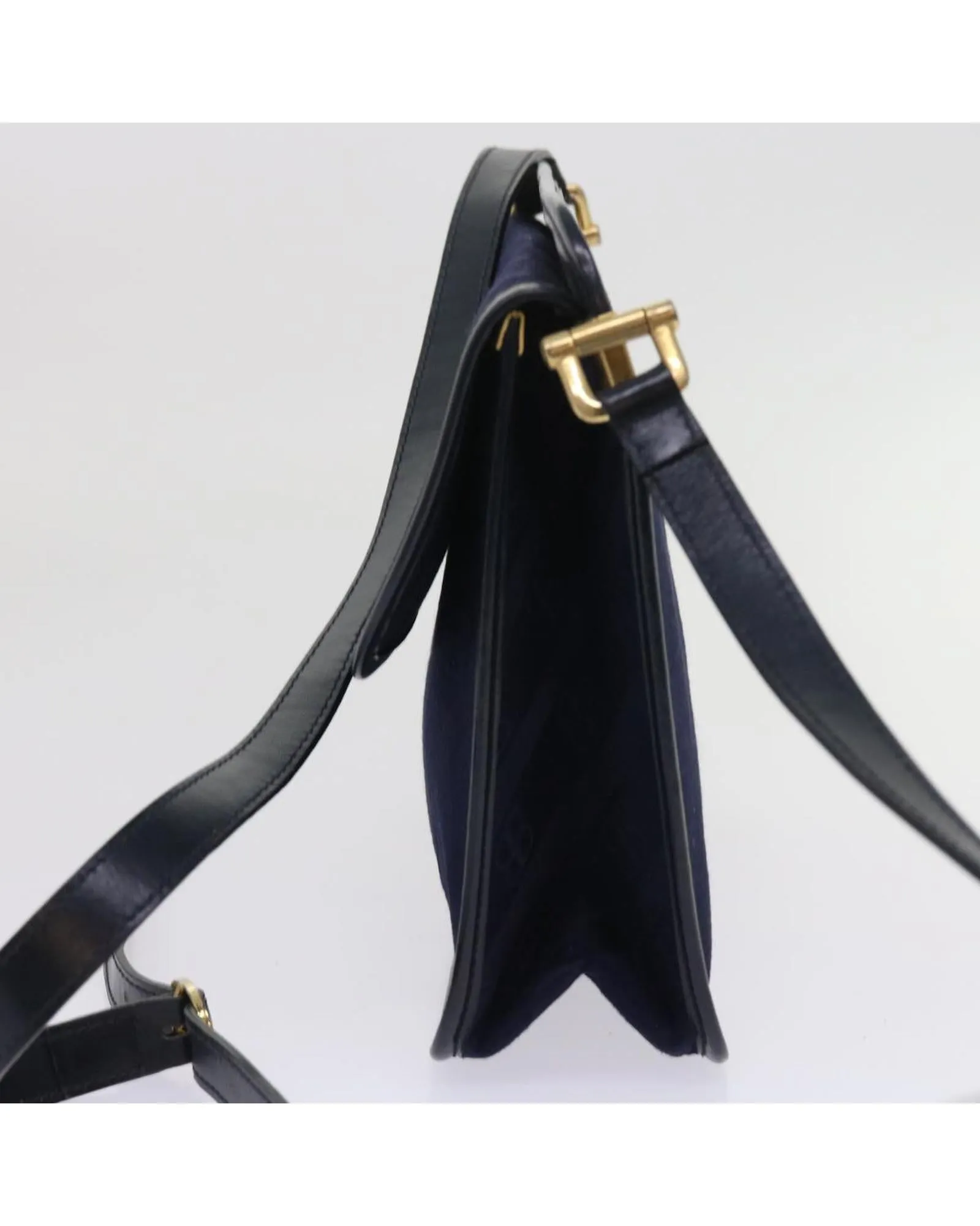 Canvas Navy Shoulder Bag by Balenciaga