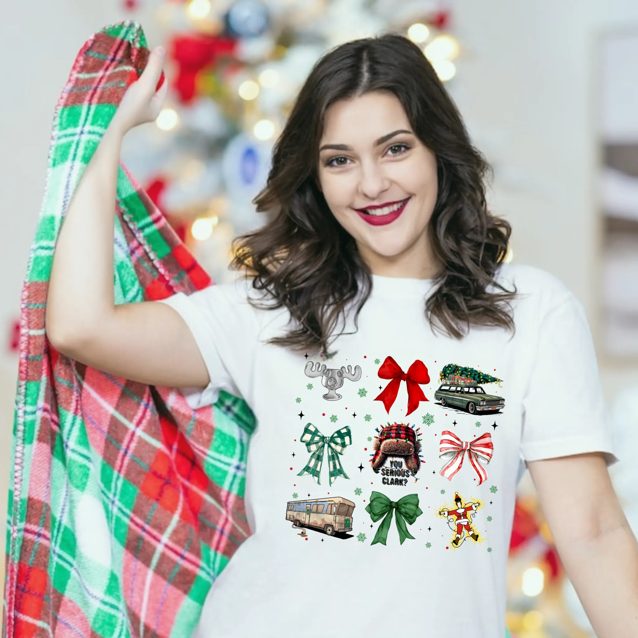 Christmas Movie Coquette Bow Shirt