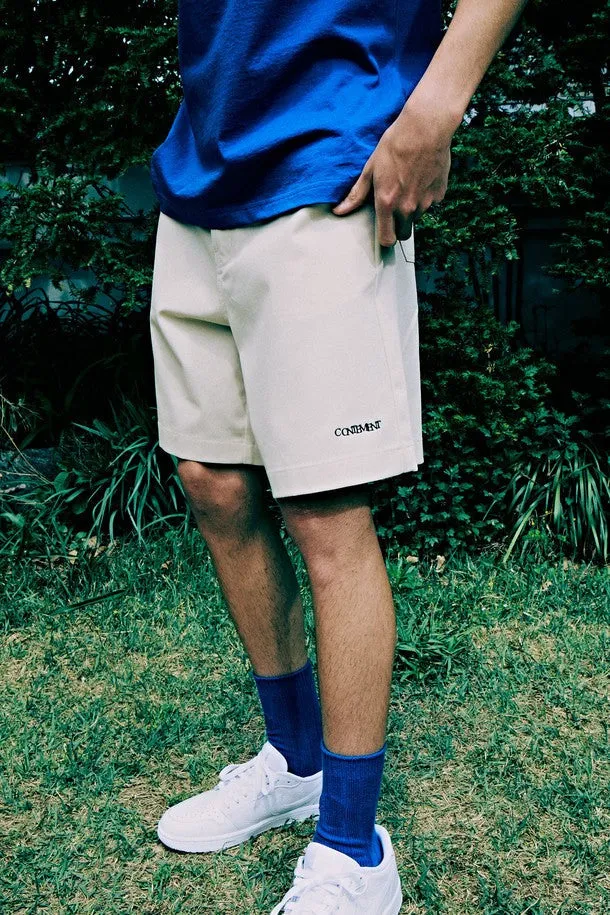 COMPACT COTTON TWILL WIDE-LEG SHORTS