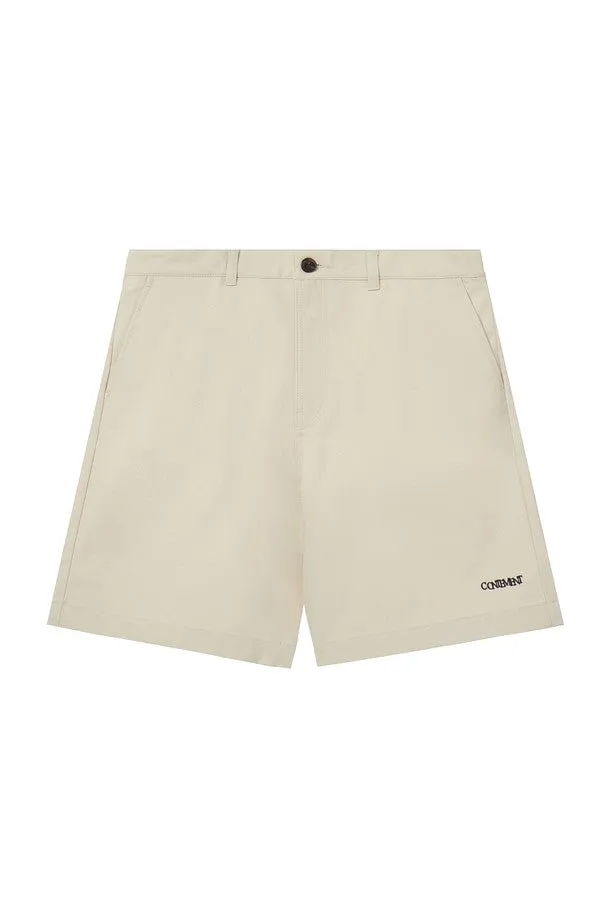 COMPACT COTTON TWILL WIDE-LEG SHORTS