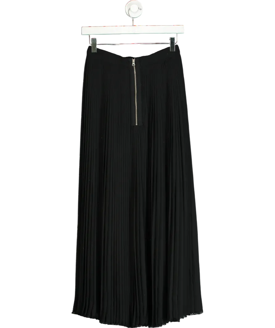Designers Remix Black Pleated Maxi Skirt UK 8