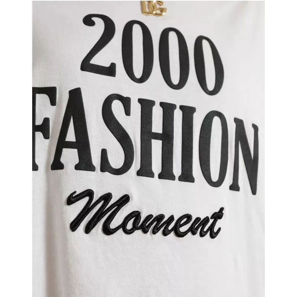 Dolce & Gabbana White 2000 Fashion Moment Lacing Detailed Tee T-shirt
