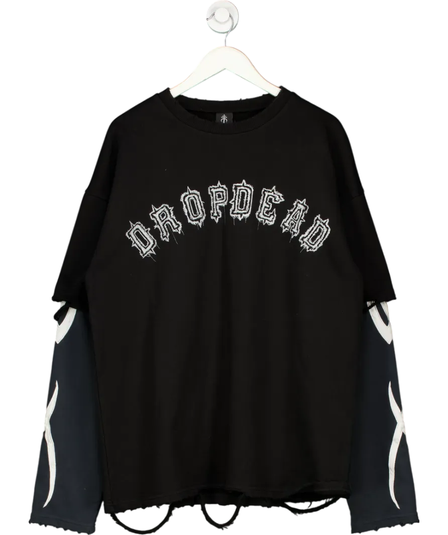 Dropdead Black Logo Sweater UK XXL