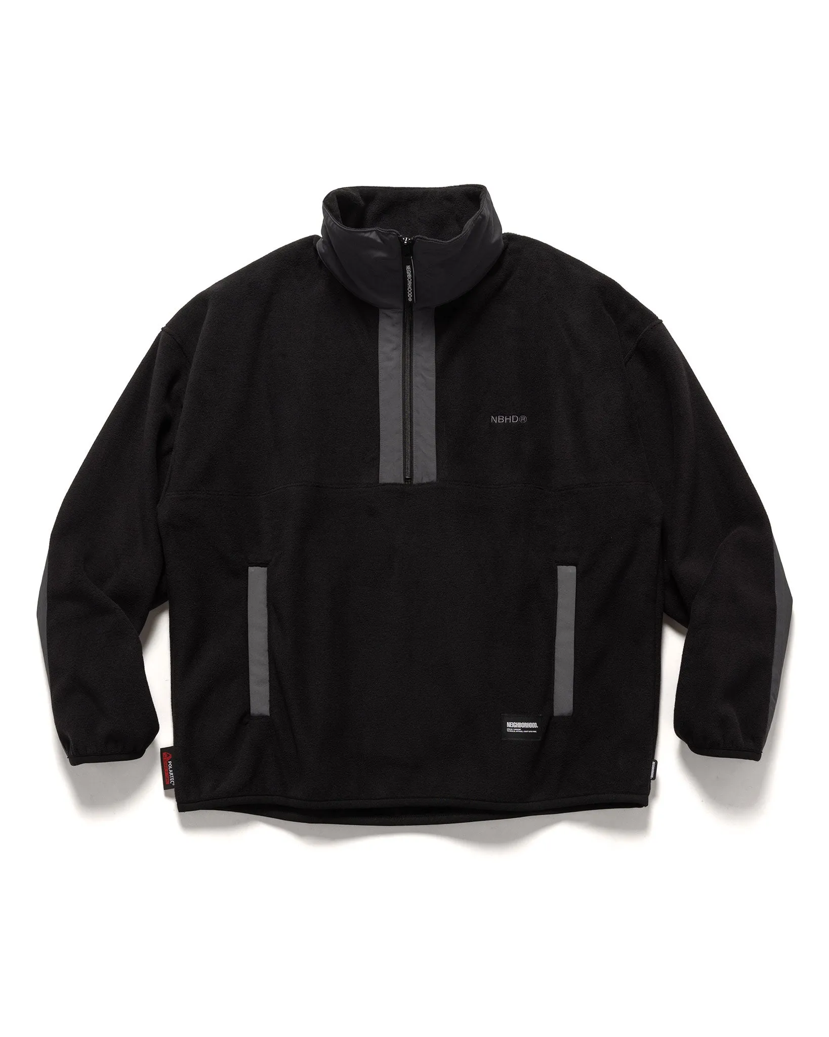 Fleece Half Zip Pullover LS Black