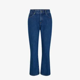 Francisco Straight Fit High Waist Jeans with Soeur Contrast Stitching, Blue