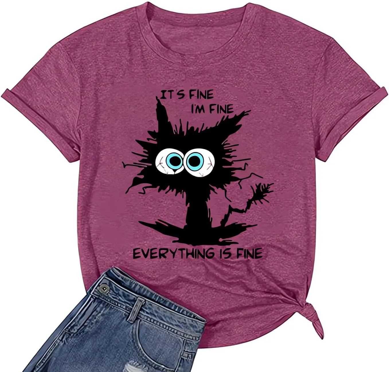 Funny Saying Shirt for Women Sarcastic Humorous Letter Print Graphic T-Shirt Short Sleeve Casual Tee Tops