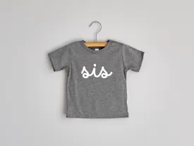 Gladfolk - Sis Script Baby & Kids Tee • Gray