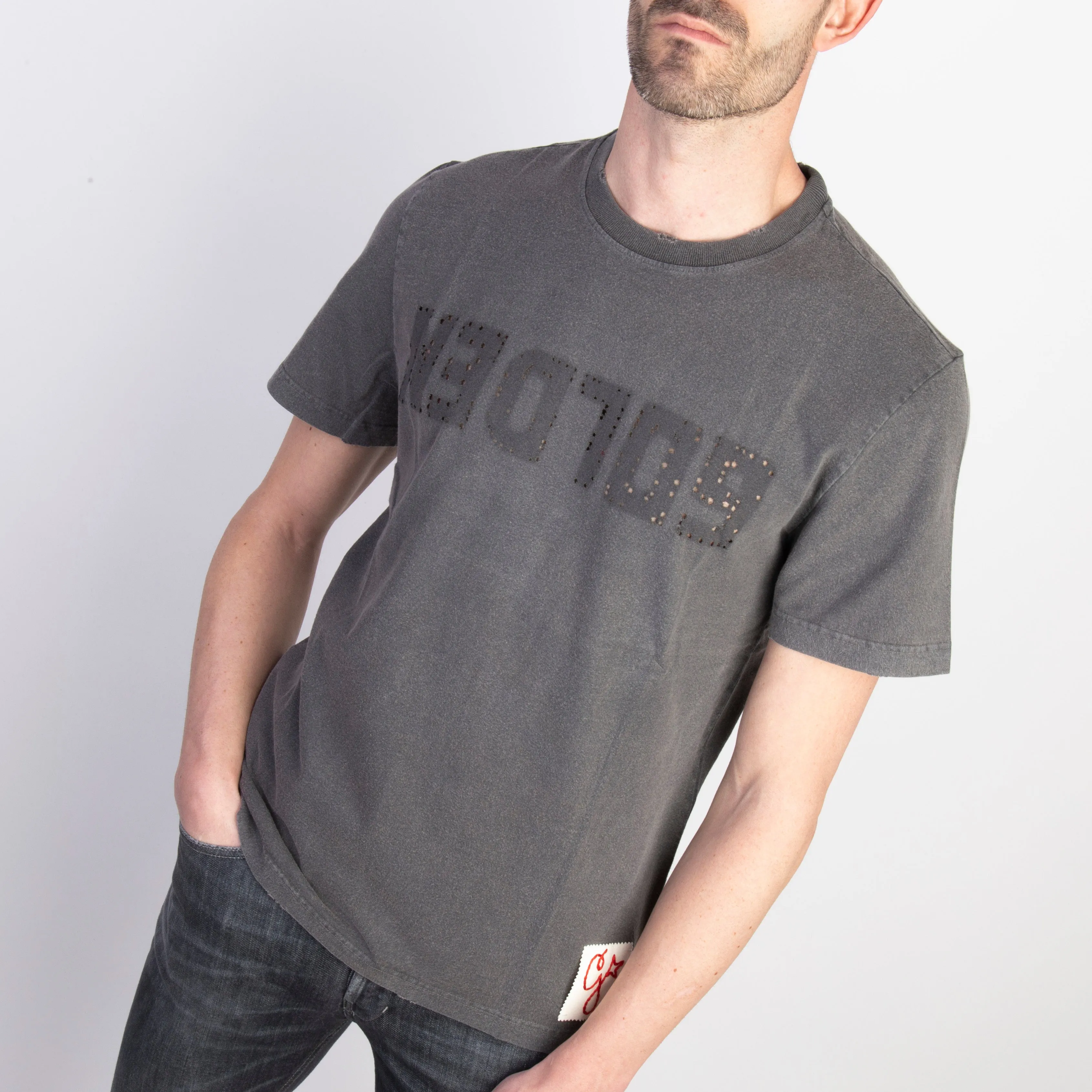 GOLDEN GOOSE T-SHIRT - T-SHIRT REGULAR S/S - ANTHRACITE
