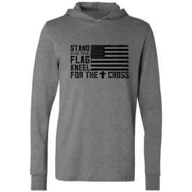 Gray "Stand for the Flag" Long-Sleeve Hooded T-Shirt