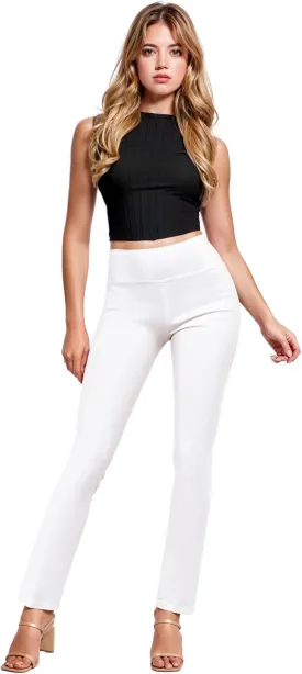 Hybrid & Company Womens Business Millennium Slim Bootcut Pants