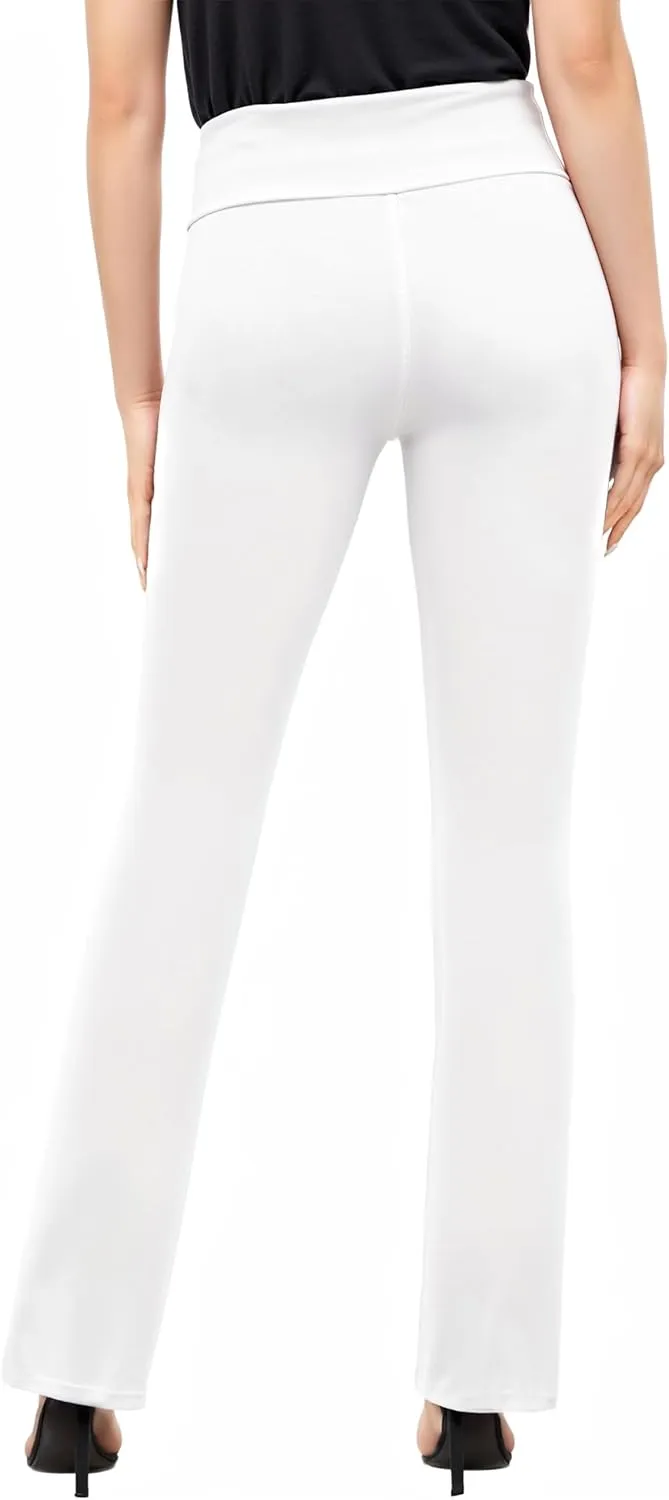 Hybrid & Company Womens Business Millennium Slim Bootcut Pants