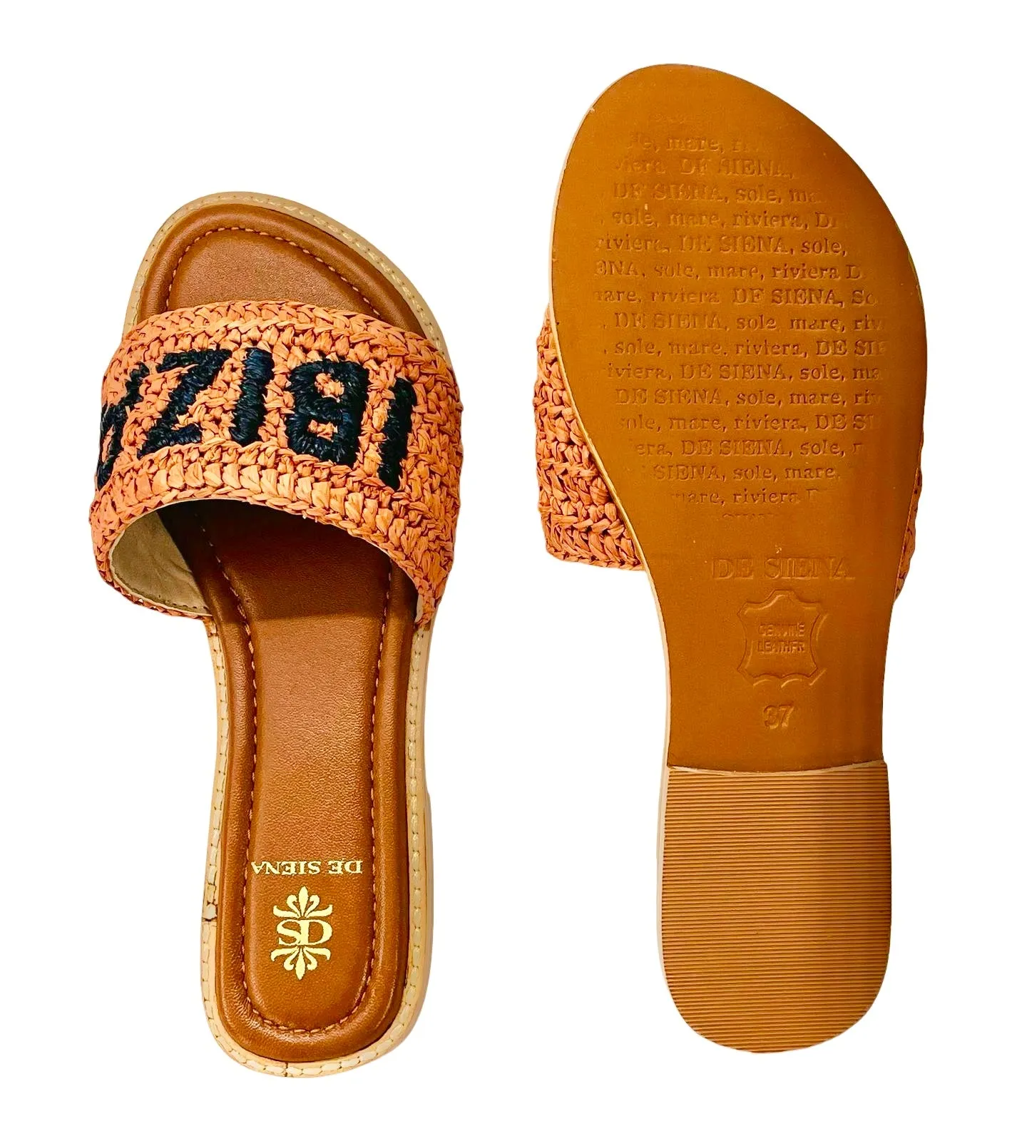 IBIZA  RAFFIA TOBACCO BLACK