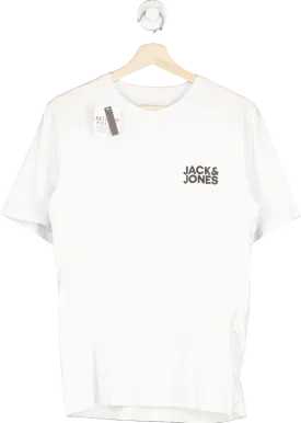Jack & Jones White Essentials T-Shirt UK M