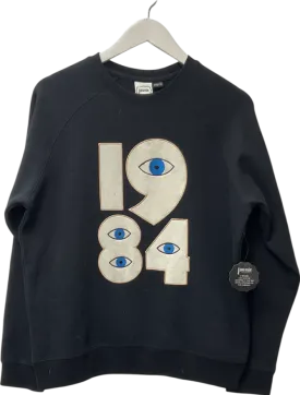 joanie Black 1984 Evil Eye Logo Sweater UK M