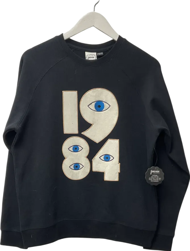 joanie Black 1984 Evil Eye Logo Sweater UK M
