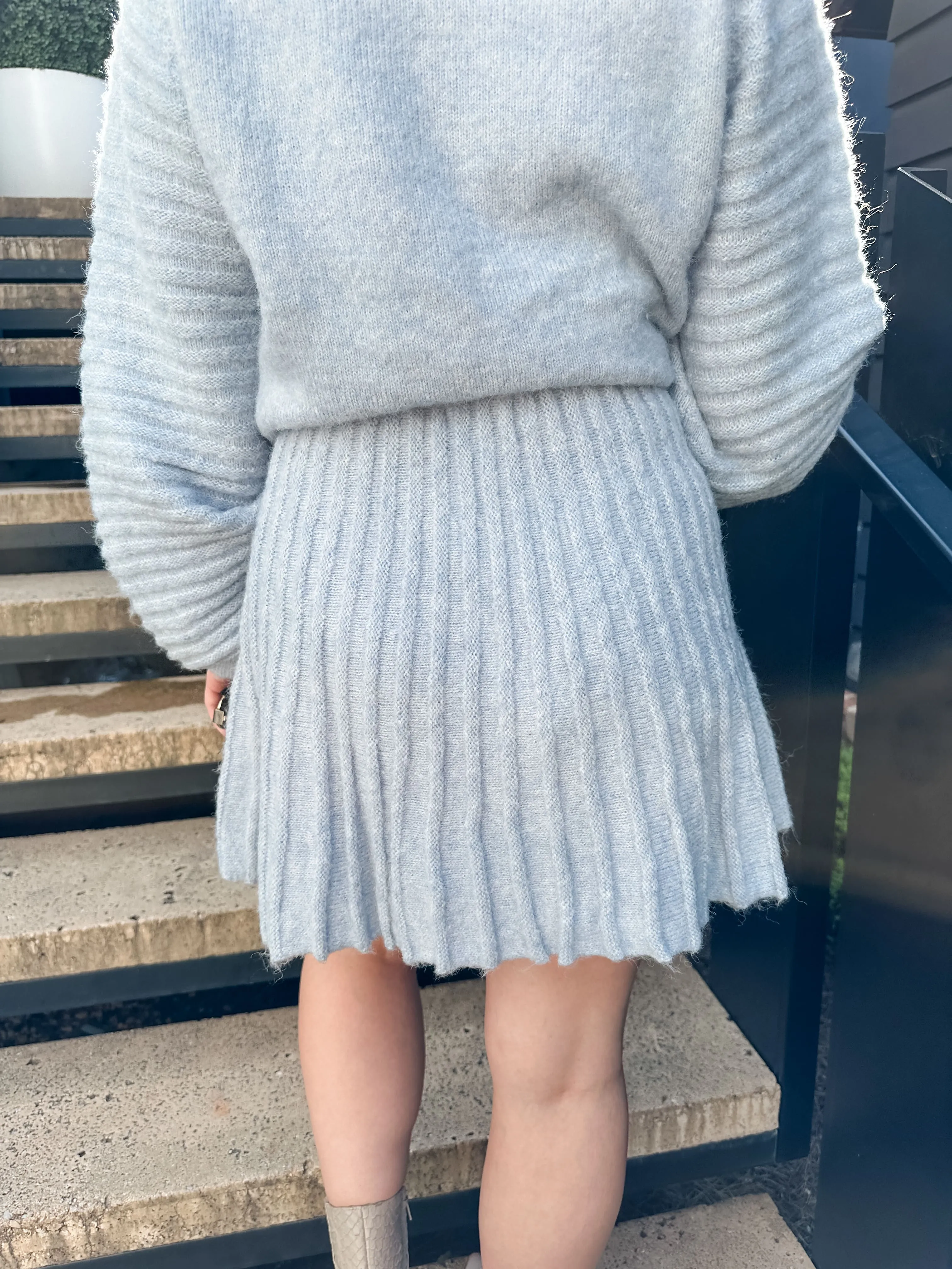 Knit Pleated Skirt
