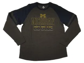 Michigan Wolverines Colosseum Gray & Navy "Go Blue" Long Sleeve T-Shirt (L)