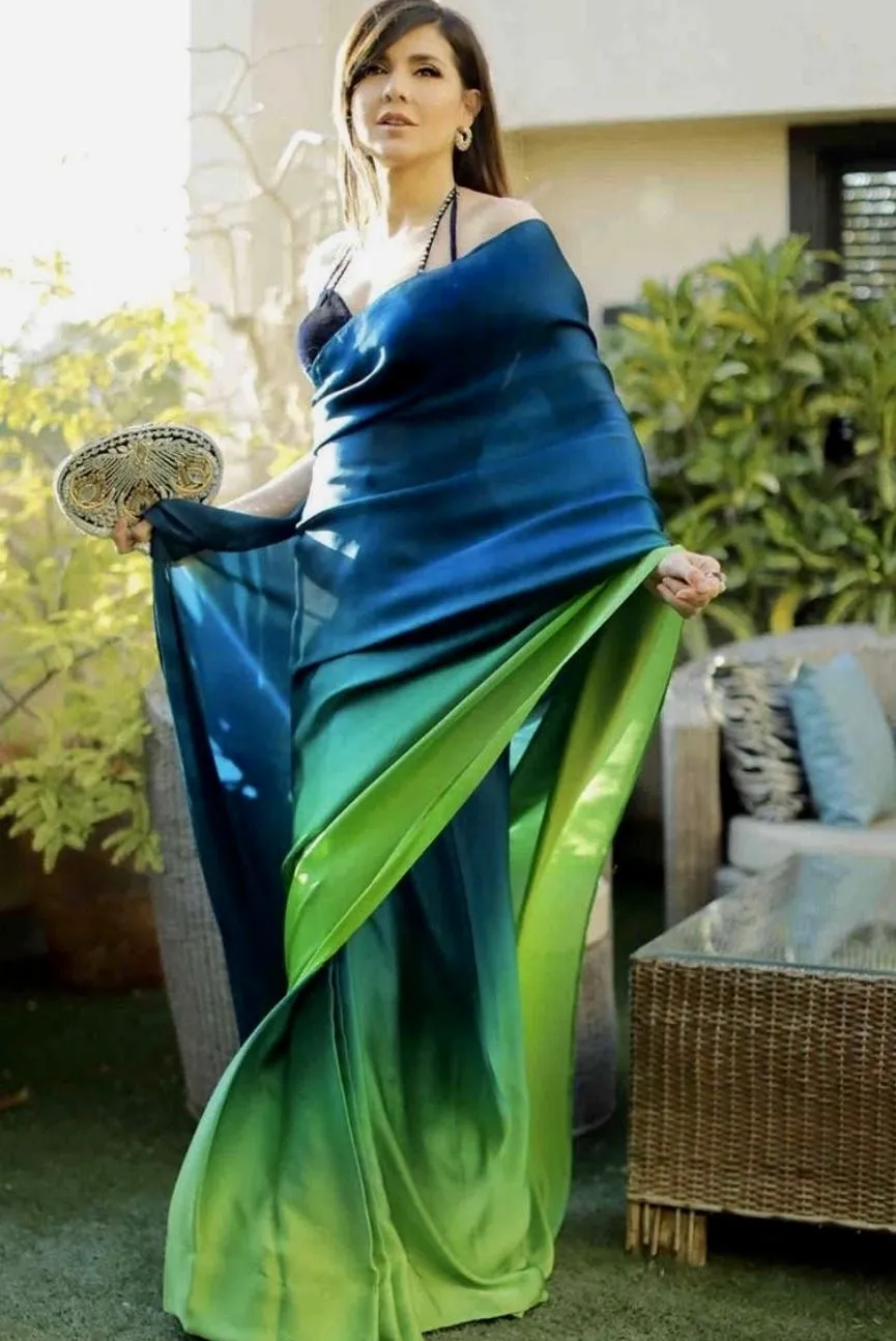 Ombré Silks: Peacock Blue