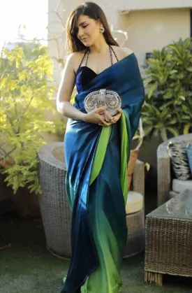 Ombré Silks: Peacock Blue