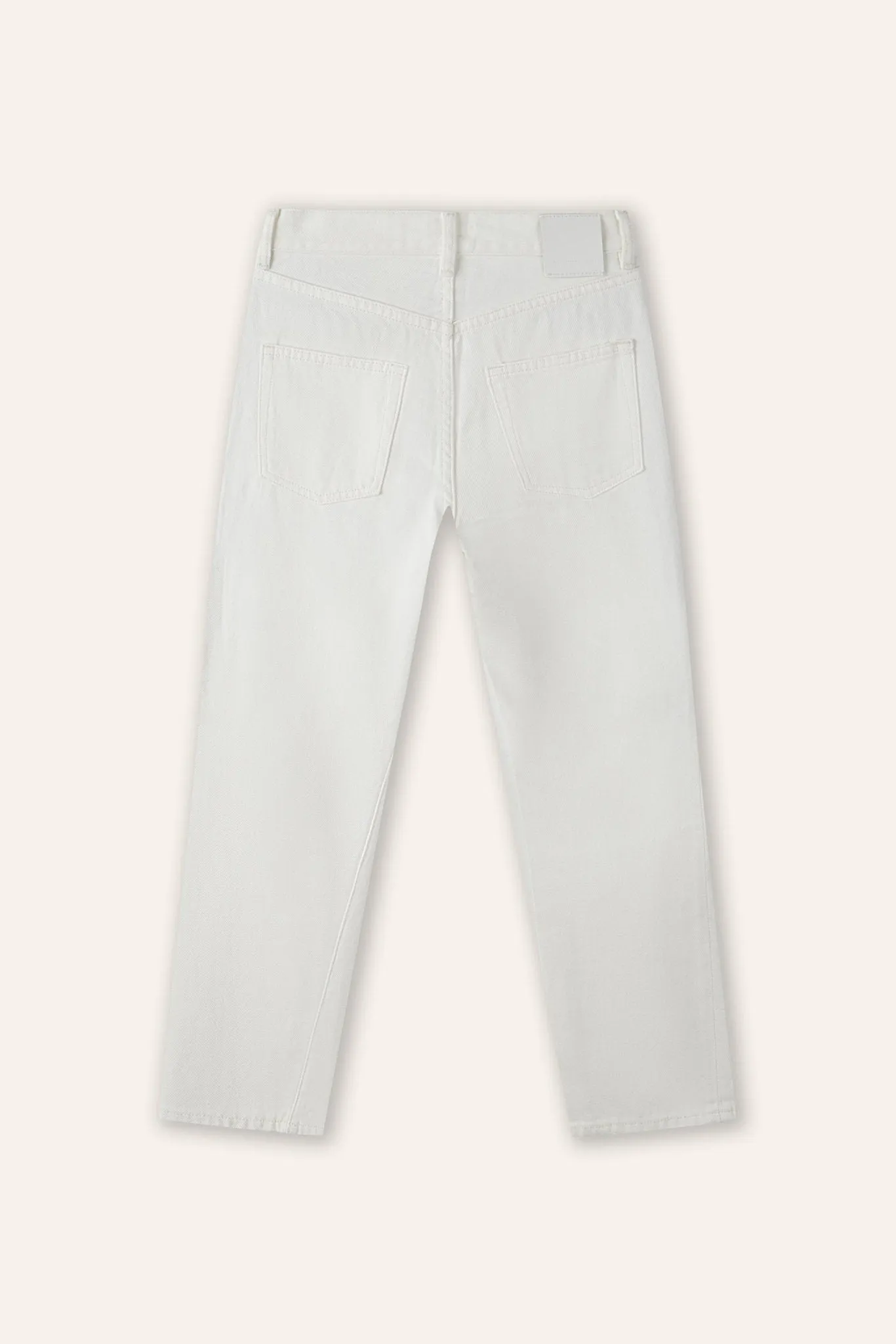 Original twisted high-rise straight-leg jeans (White)
