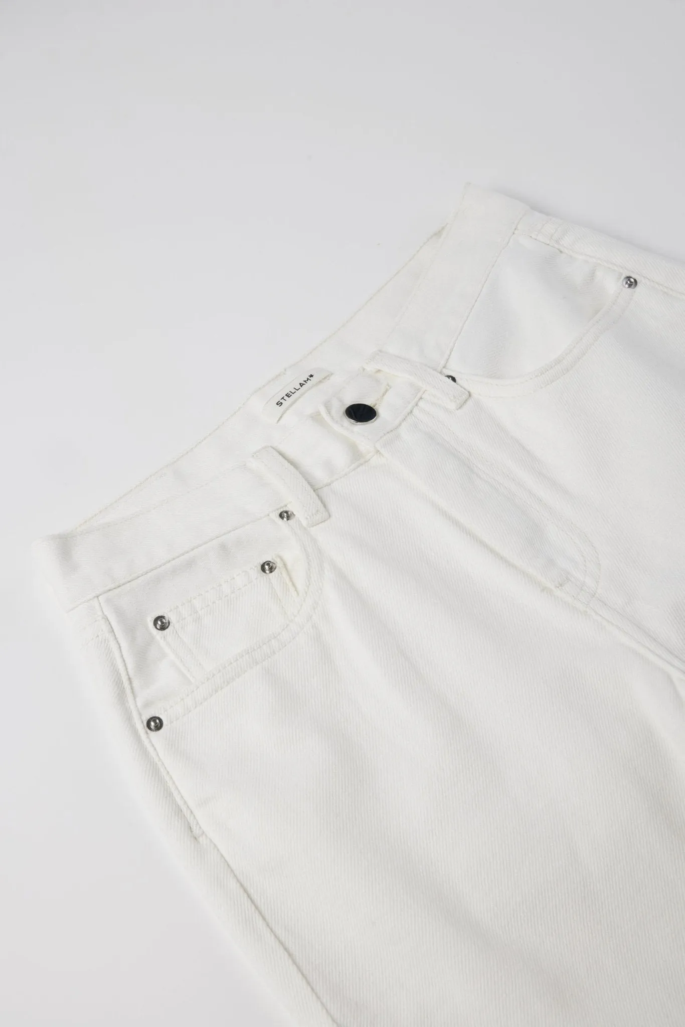 Original twisted high-rise straight-leg jeans (White)